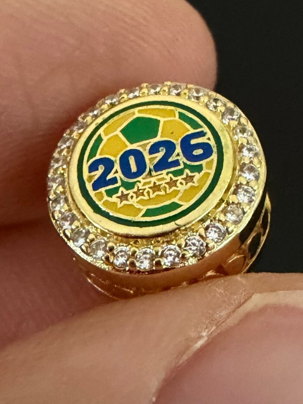 Authentic Pandora 2026 World Cup Brazil Soccer Bead Charm Exclusive
